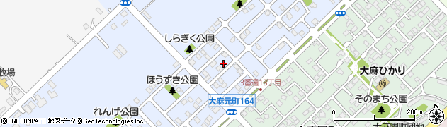 北海道江別市大麻元町164-32周辺の地図
