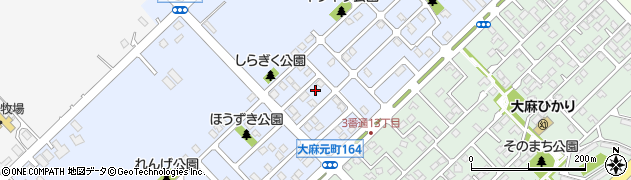 北海道江別市大麻元町164-29周辺の地図