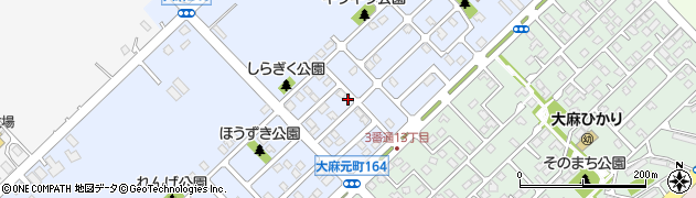 北海道江別市大麻元町164-31周辺の地図