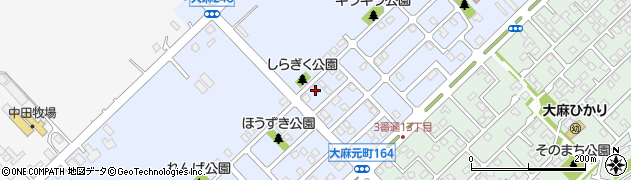 北海道江別市大麻元町164-17周辺の地図