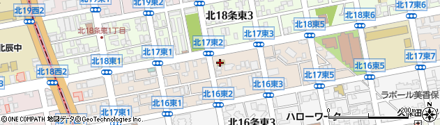 ローソン札幌北１７東三丁目店周辺の地図