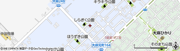 北海道江別市大麻元町164-18周辺の地図
