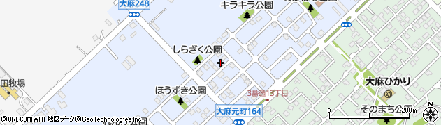 北海道江別市大麻元町164-22周辺の地図