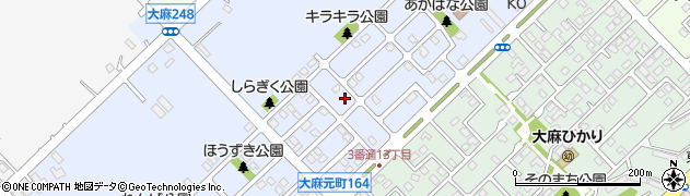 北海道江別市大麻元町161-19周辺の地図
