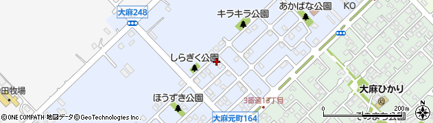 北海道江別市大麻元町164-20周辺の地図