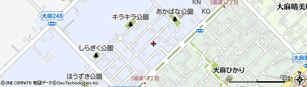 北海道江別市大麻元町161-11周辺の地図