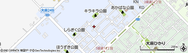 北海道江別市大麻元町161-25周辺の地図