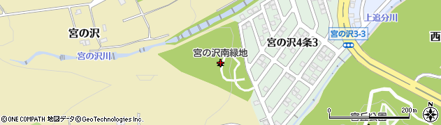 宮の沢南緑地周辺の地図