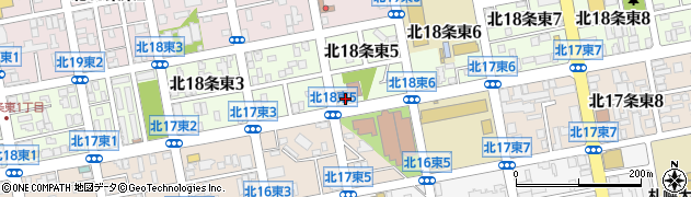 札幌市役所子ども未来局　子ども育成部北光児童会館周辺の地図