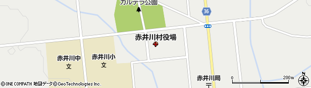 赤井川村役場周辺の地図
