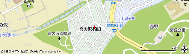 丸松札幌ガラス工事周辺の地図