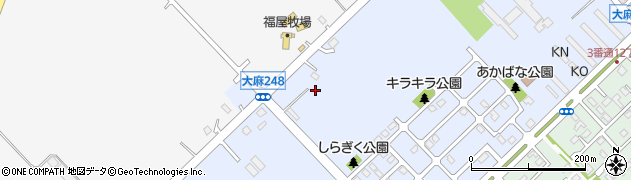北海道江別市大麻元町166周辺の地図