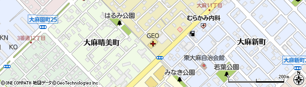 ゲオ江別大麻店周辺の地図