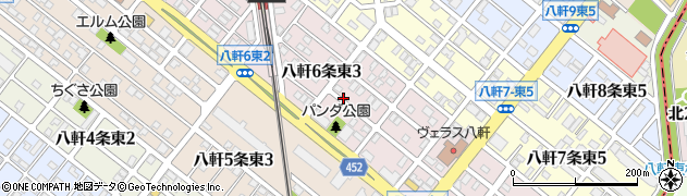 北海道札幌市西区八軒６条東周辺の地図