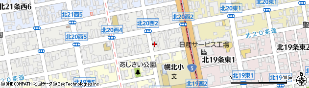 エイジス北海道株式会社　札幌ディストリクト周辺の地図