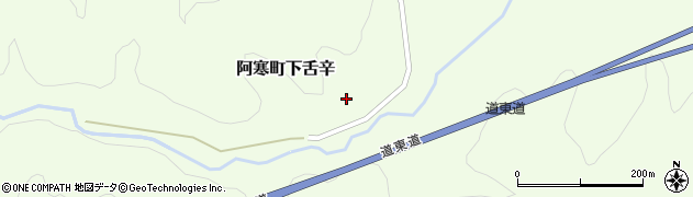 北海道釧路市阿寒町下舌辛周辺の地図