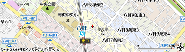 北海道札幌市西区八軒７条東2丁目周辺の地図