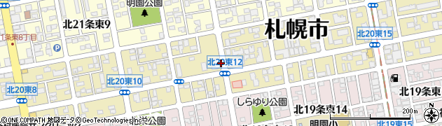 北海道札幌市東区北２０条東周辺の地図