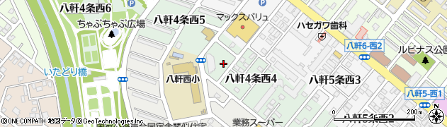 北海道札幌市西区八軒４条西周辺の地図