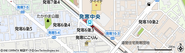 発寒中央駅周辺の地図