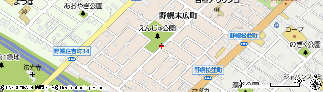 北海道江別市野幌末広町周辺の地図