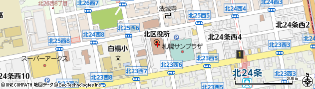 北海道札幌市北区周辺の地図