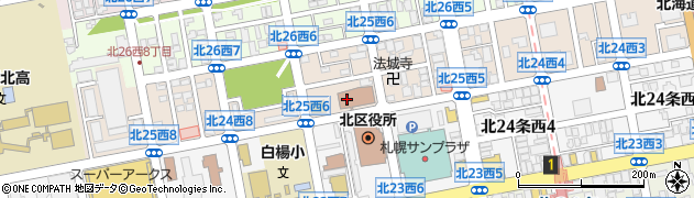 札幌市子ども会育成連合会（公益社団法人）北区支部周辺の地図