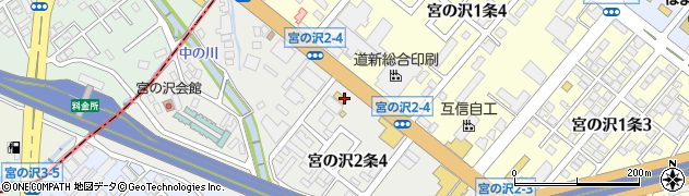 セブンイレブン札幌宮の沢２条店周辺の地図