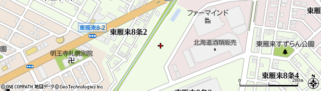 北海道札幌市東区東雁来８条周辺の地図