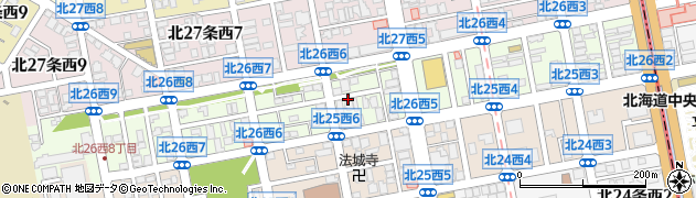 北海道札幌市北区北２６条西周辺の地図