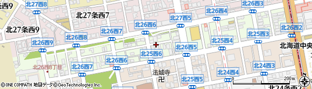 北海道札幌市北区北２６条西周辺の地図