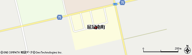 北海道新得町（上川郡）屈足南町周辺の地図