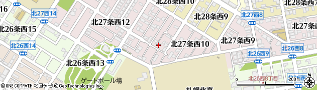 おそうじ倶楽部　札幌・北区中央店周辺の地図