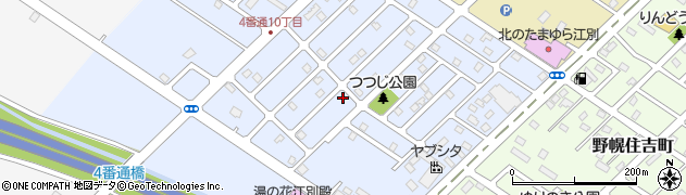 北海道江別市野幌美幸町周辺の地図