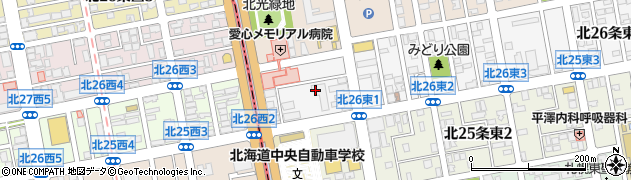 北海道札幌市東区北２６条東1丁目周辺の地図