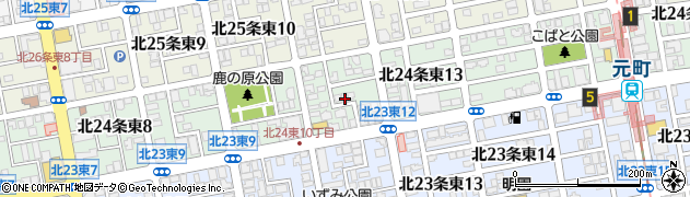 北海道札幌市東区北２４条東12丁目周辺の地図