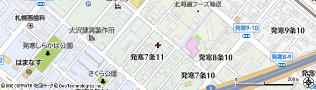 北海道札幌市西区発寒７条周辺の地図