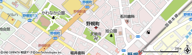 北海道江別市野幌町周辺の地図