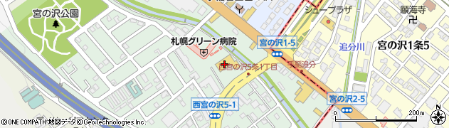 オフ・ハウス（ＯＦＦ・ＨＯＵＳＥ）札幌西宮の沢店周辺の地図