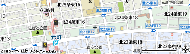 北海道札幌市東区北２４条東17丁目周辺の地図