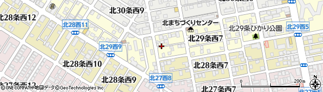 北海道札幌市北区北２９条西周辺の地図