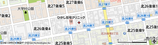 北海道札幌市東区北２６条東6丁目周辺の地図