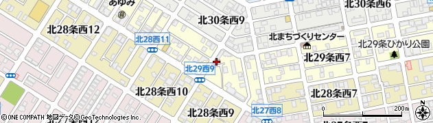 札幌北二十九条西郵便局 ＡＴＭ周辺の地図
