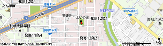 北海道札幌市西区発寒１２条周辺の地図