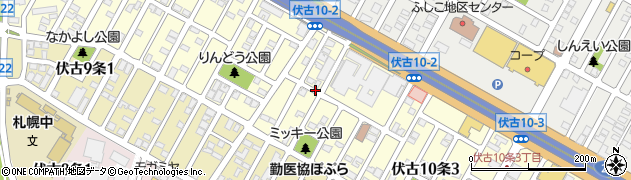 北海道札幌市東区伏古１０条周辺の地図