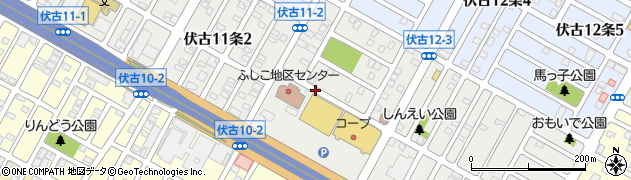 北海道札幌市東区伏古１１条周辺の地図