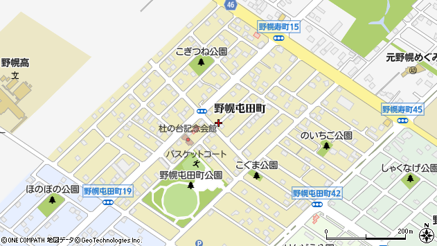 〒069-0803 北海道江別市野幌屯田町の地図