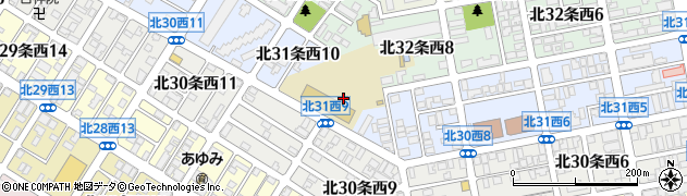 北海道札幌市北区北３１条西9丁目周辺の地図