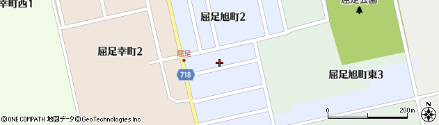 北海道新得町（上川郡）屈足旭町周辺の地図