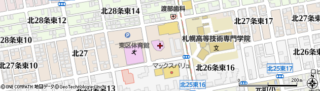 札幌市こどもの劇場やまびこ座周辺の地図